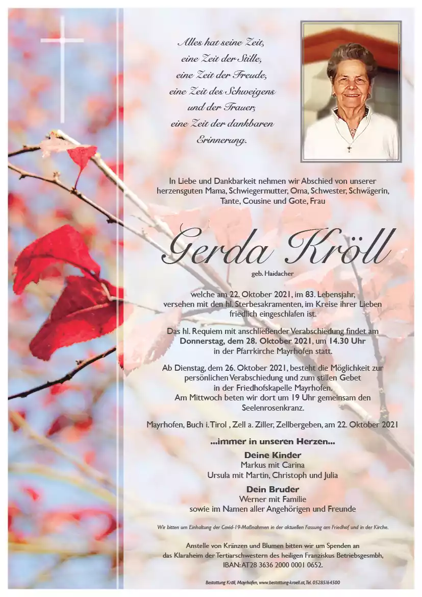 Parte von Gerda Kröll